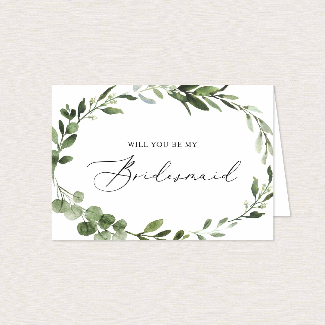 Foliage Wedding Proposal Card Printable