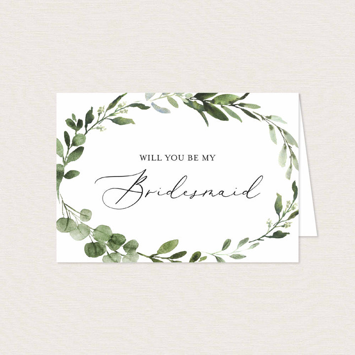 Foliage Wedding Proposal Card Printable