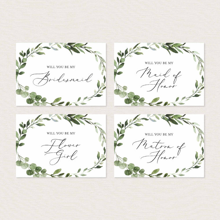 Foliage Wedding Proposal Card Printable