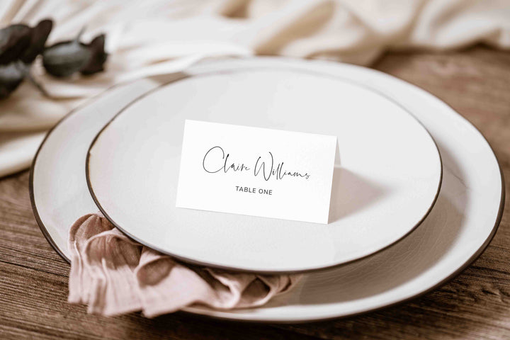 Modern Minimal Wedding Place Card Printable