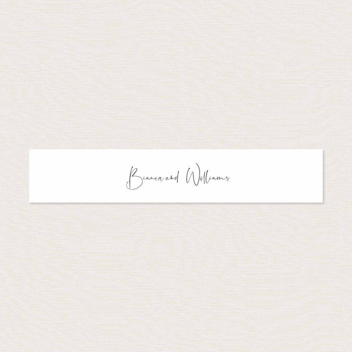 Modern Minimal Wedding Belly Band Printable