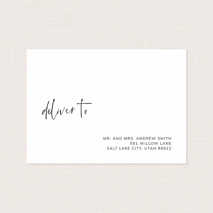 Modern Minimal Wedding Envelope Addressing Printable