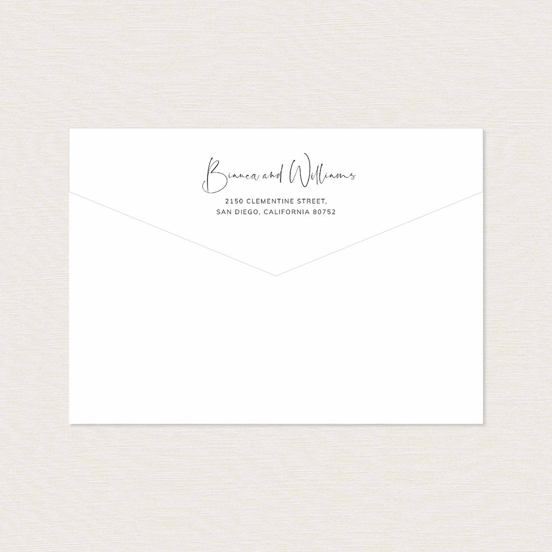 Modern Minimal Wedding Envelope Addressing Printable