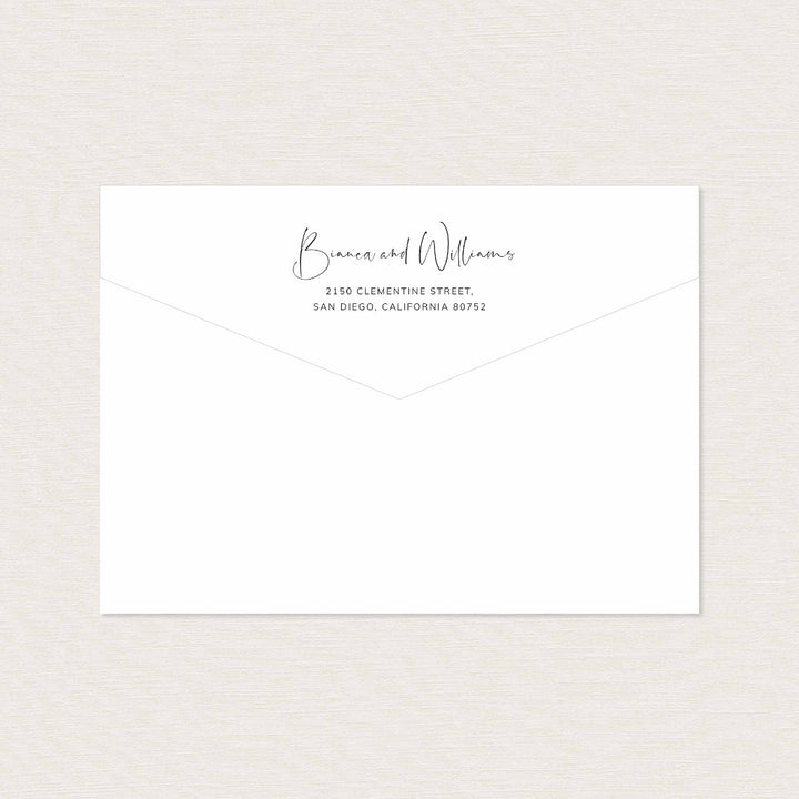 Modern Minimal Wedding Envelope Addressing Printable