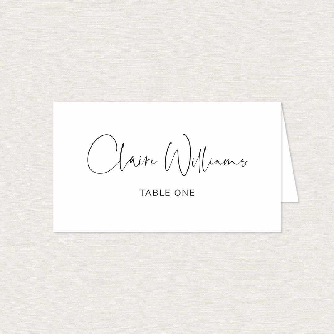 Modern Minimal Wedding Place Card Printable