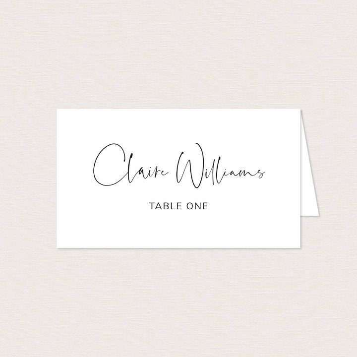 Modern Minimal Wedding Place Card Printable