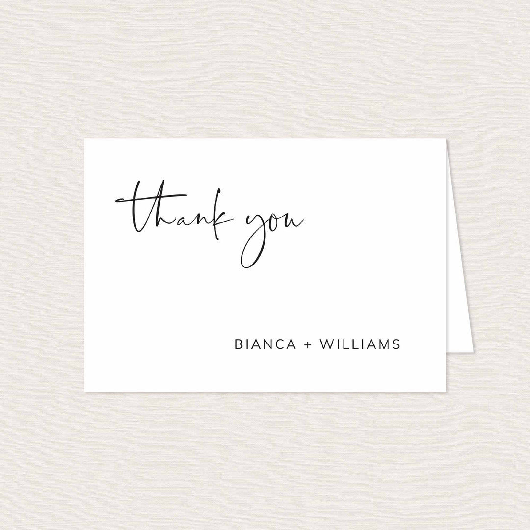 Modern Minimal Wedding Thank You Card Printable