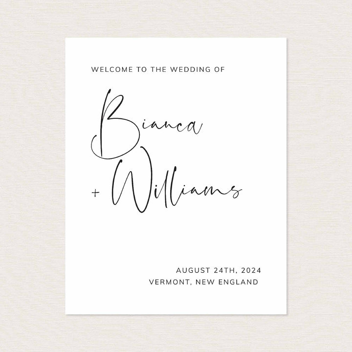 Modern Minimal Wedding Welcome Sign Printable