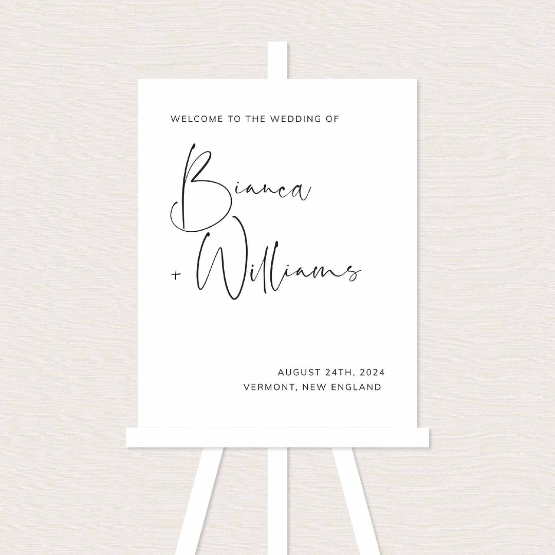 Modern Minimal Wedding Welcome Sign Printable