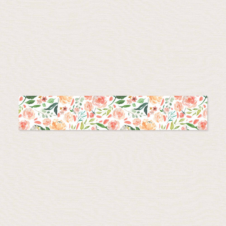 Peach and Cream Wedding Belly Band Printable