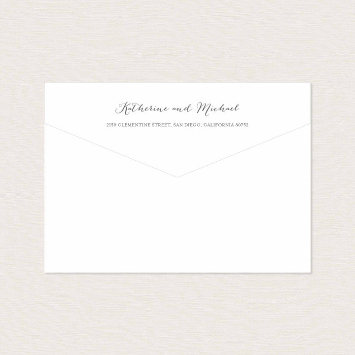 Peach and Cream Wedding Envelope Addressing Printable