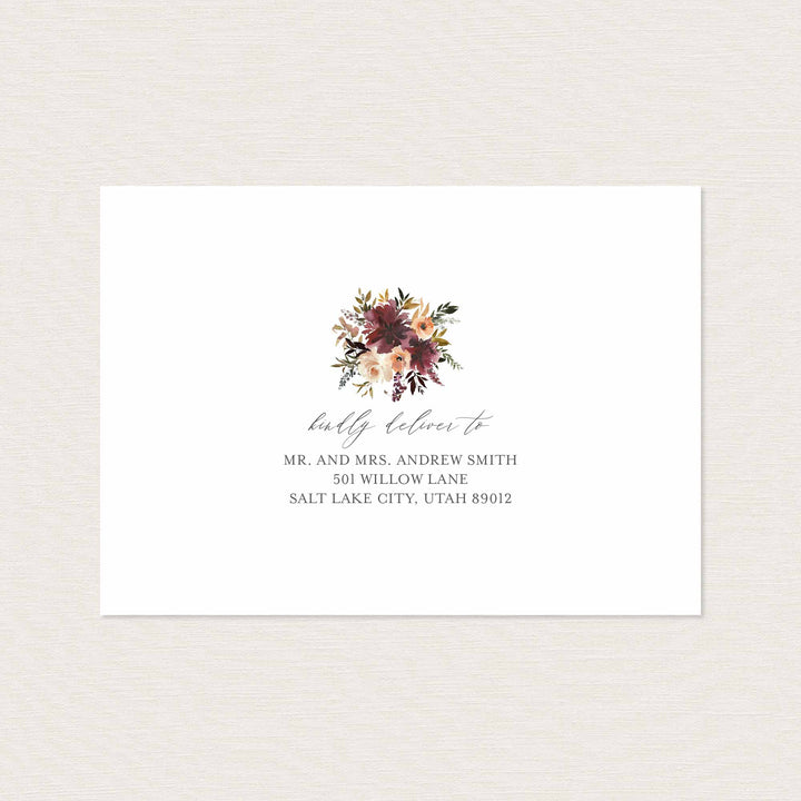 Romance Blush Wedding Envelope Addressing Printable