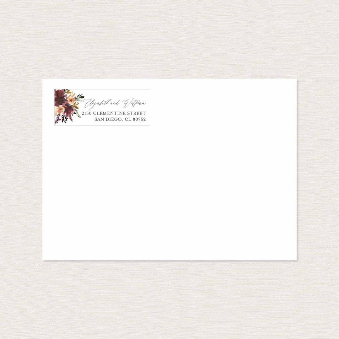 Romance Blush Wedding Return Address Label Printable