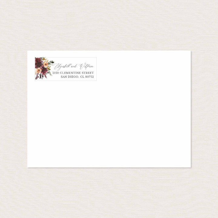 Romance Blush Wedding Return Address Label Printable