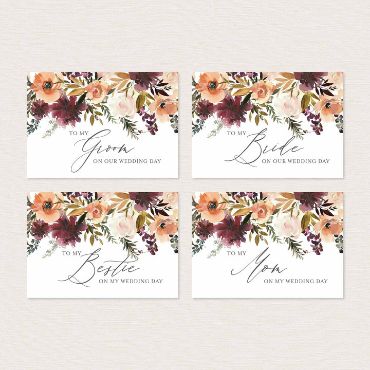 Romance Blush Wedding Day Card Printable