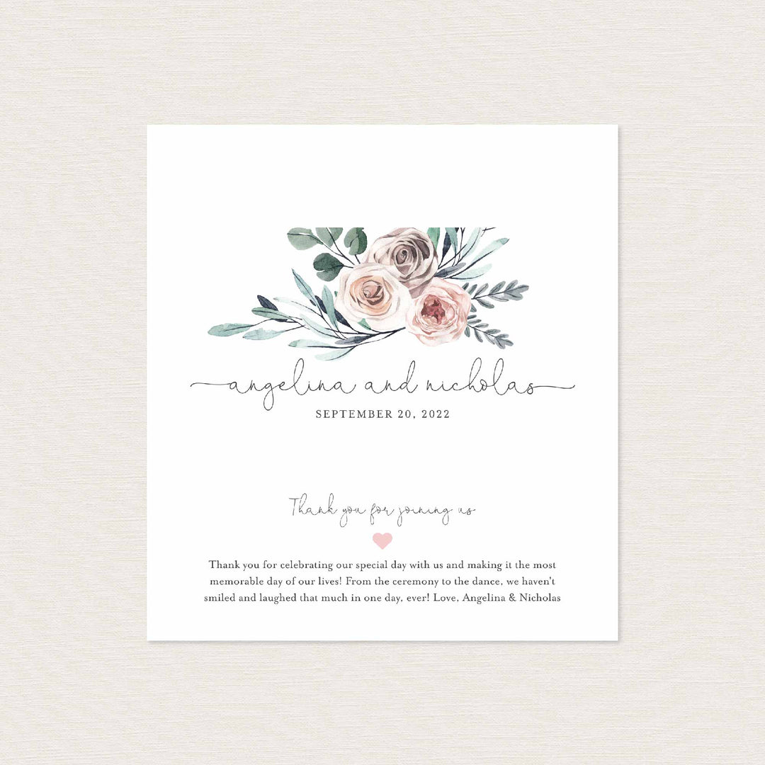 Boho Rose Wedding Chocolate Bar Wrapper Printable