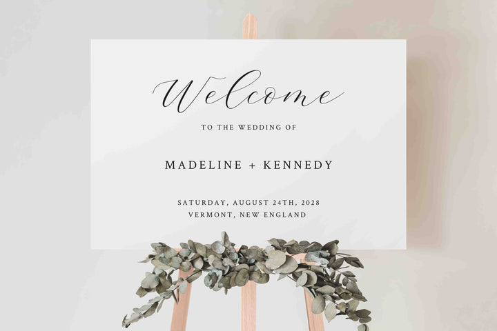 Simple Minimal Wedding Welcome Sign Printable