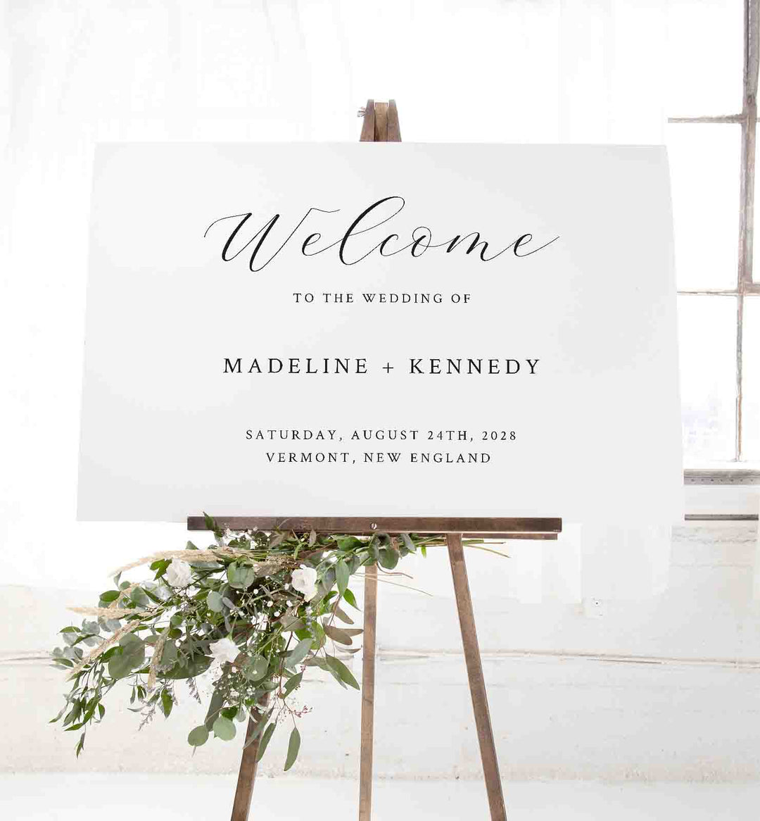 Simple Minimal Wedding Welcome Sign Printable