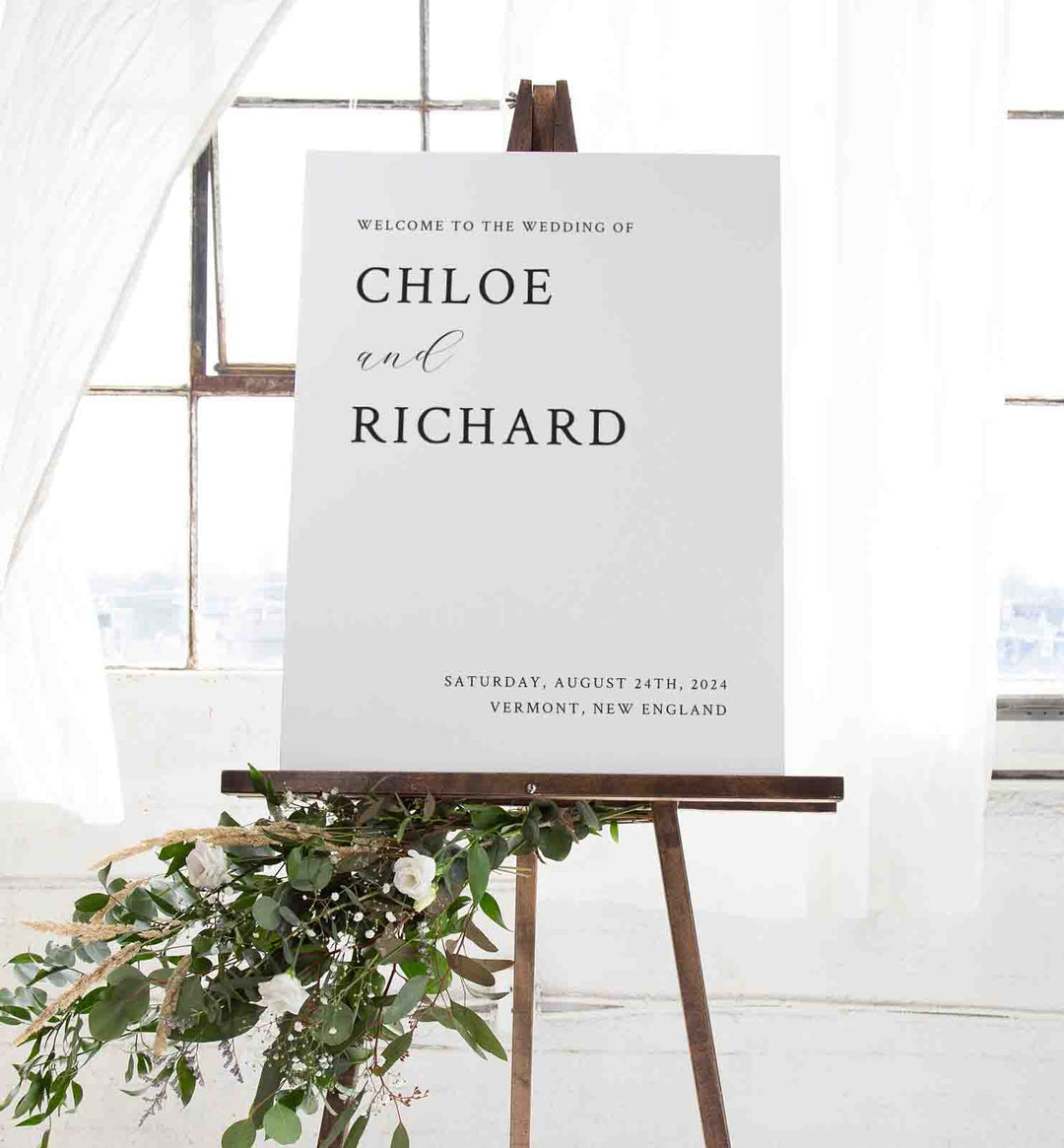 Simple Minimal Wedding Welcome Sign Printable