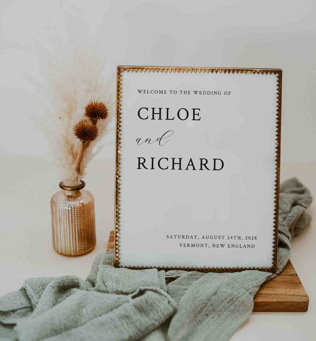 Simple Minimal Wedding Welcome Sign Printable