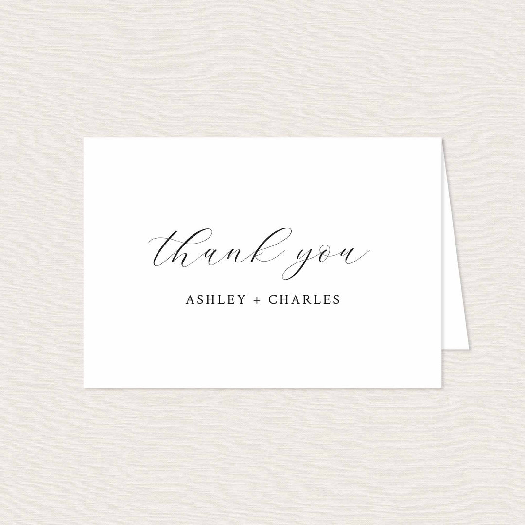 Simple Minimal Wedding Thank You Card Printable