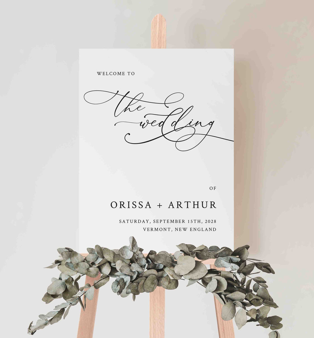 Modern Chic Wedding Welcome Sign Printable