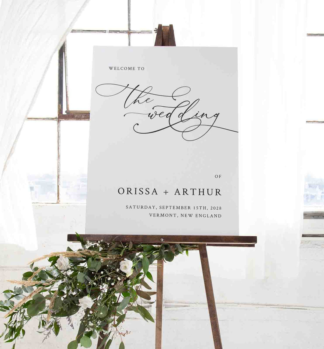 Modern Chic Wedding Welcome Sign Printable