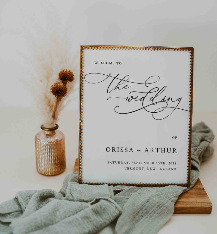 Modern Chic Wedding Welcome Sign Printable