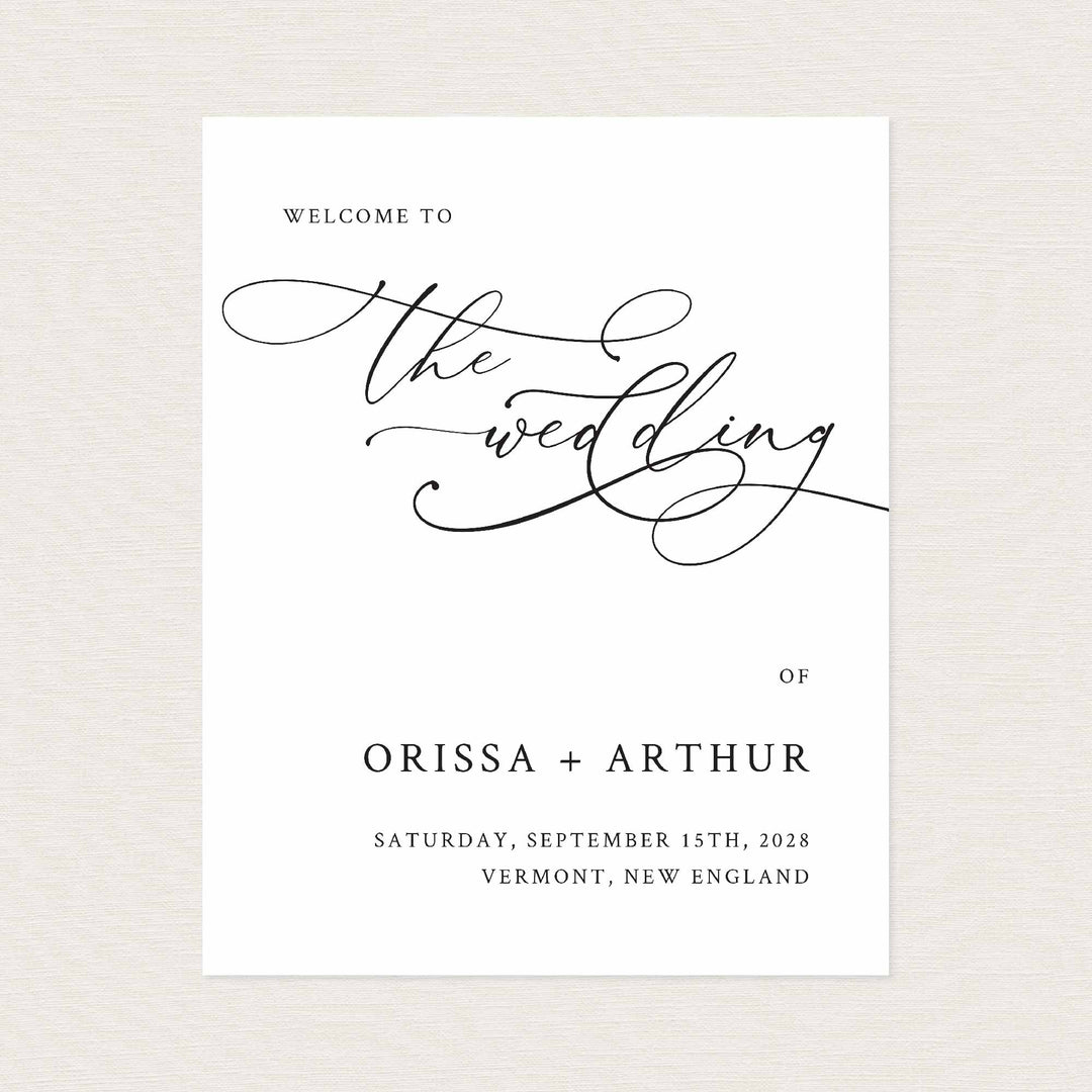 Modern Chic Wedding Welcome Sign Printable