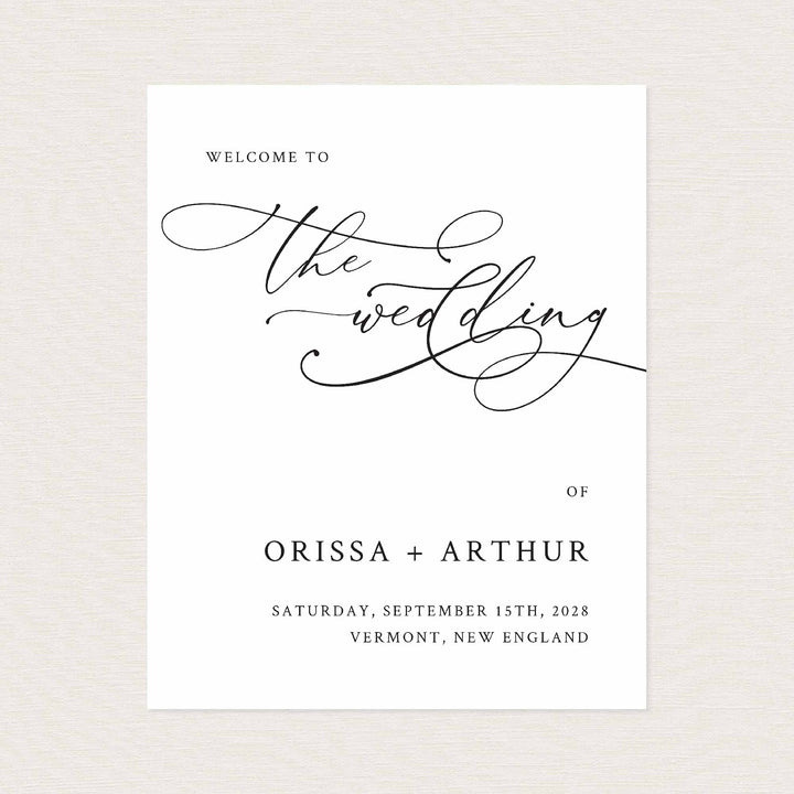 Modern Chic Wedding Welcome Sign Printable