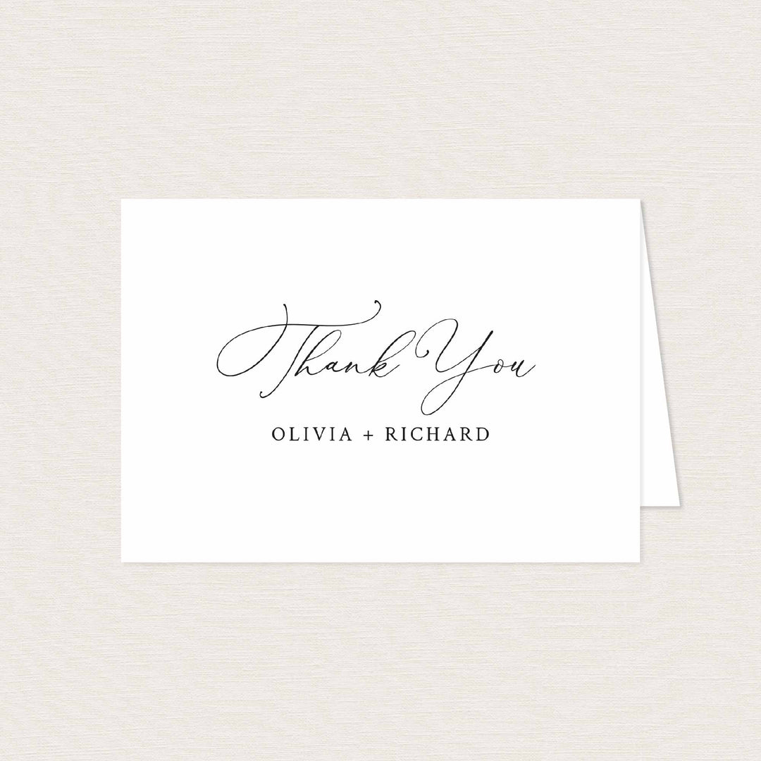 Modern Chic Wedding Thank You Card Printable