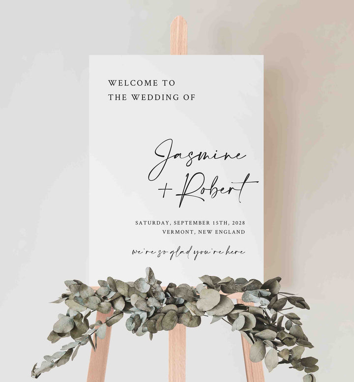 Handwritten Wedding Welcome Sign Printable