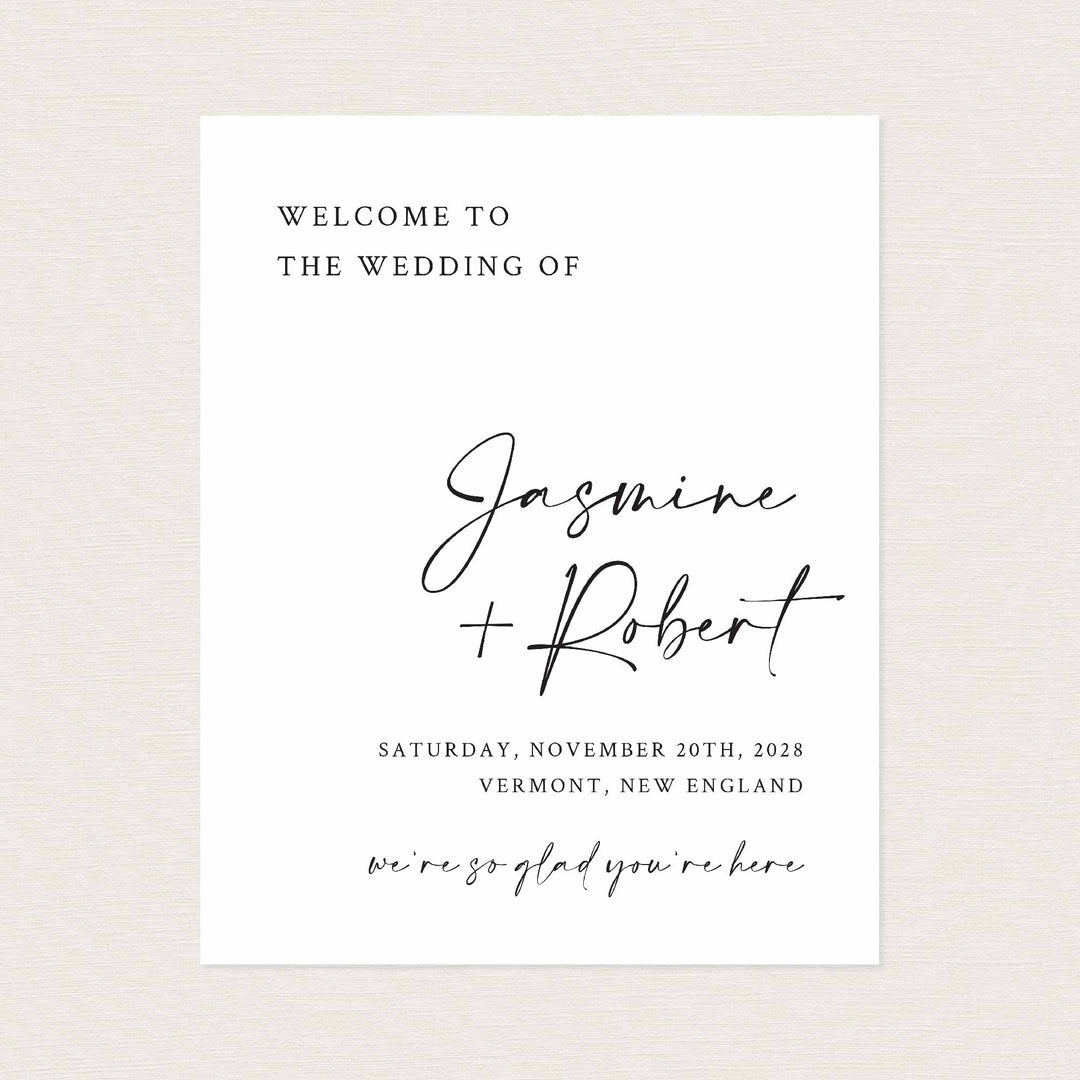 Handwritten Wedding Welcome Sign Printable