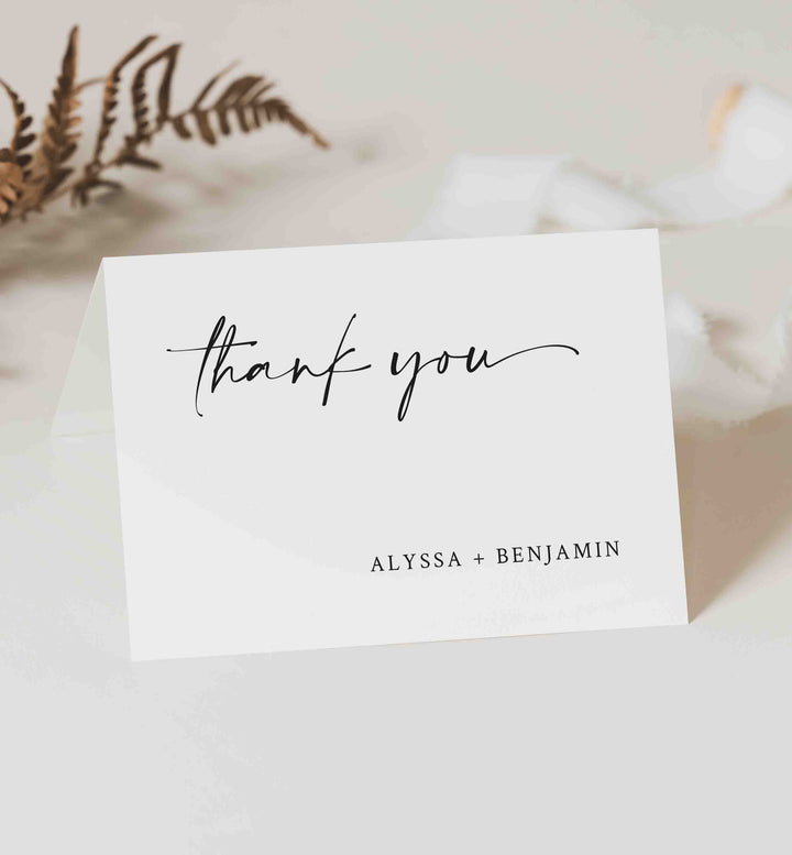 Handwritten Wedding Thank You Card Printable