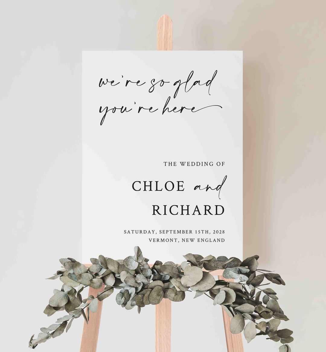 Handwritten Wedding Welcome Sign Printable