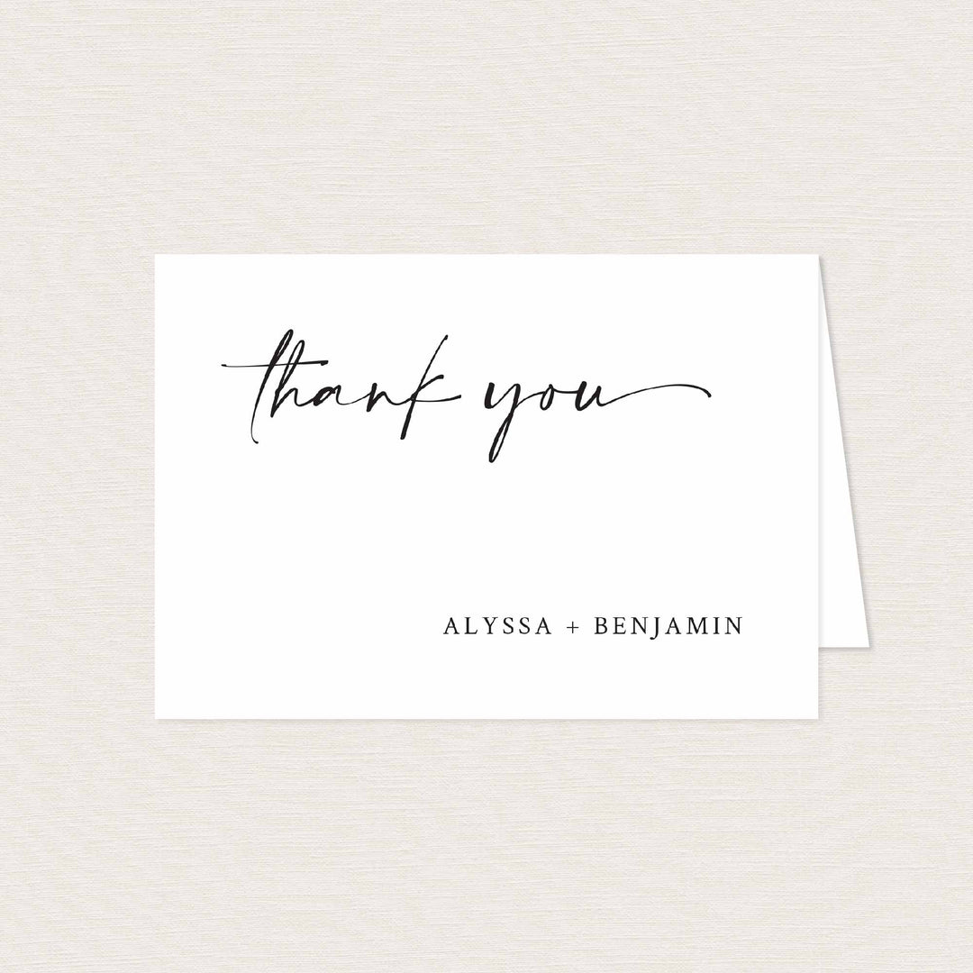 Handwritten Wedding Thank You Card Printable