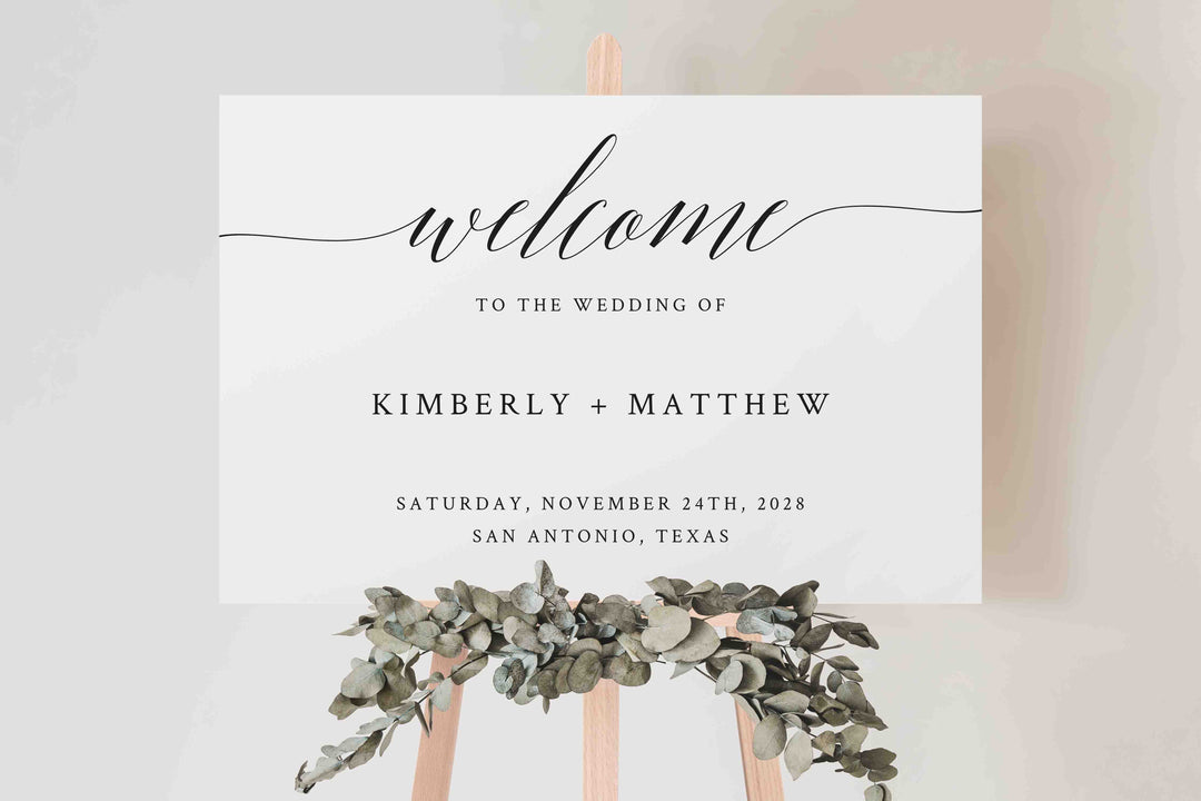 Simple Elegance Wedding Welcome Sign Printable