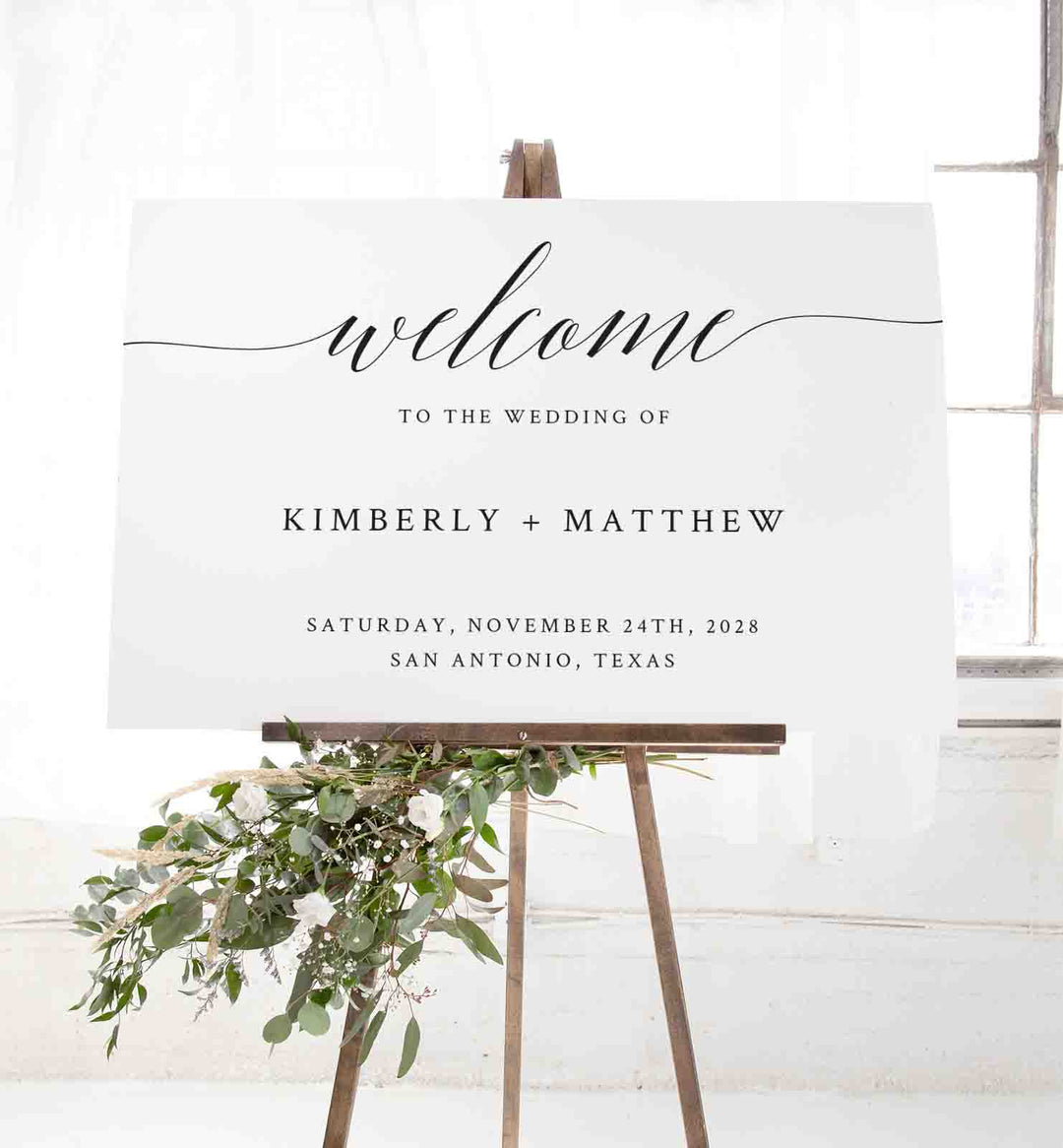 Simple Elegance Wedding Welcome Sign Printable