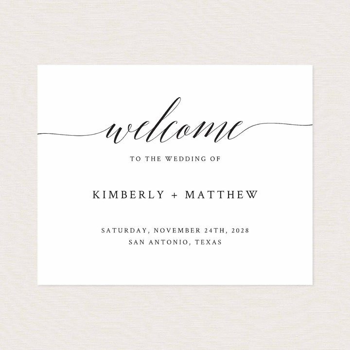 Simple Elegance Wedding Welcome Sign Printable