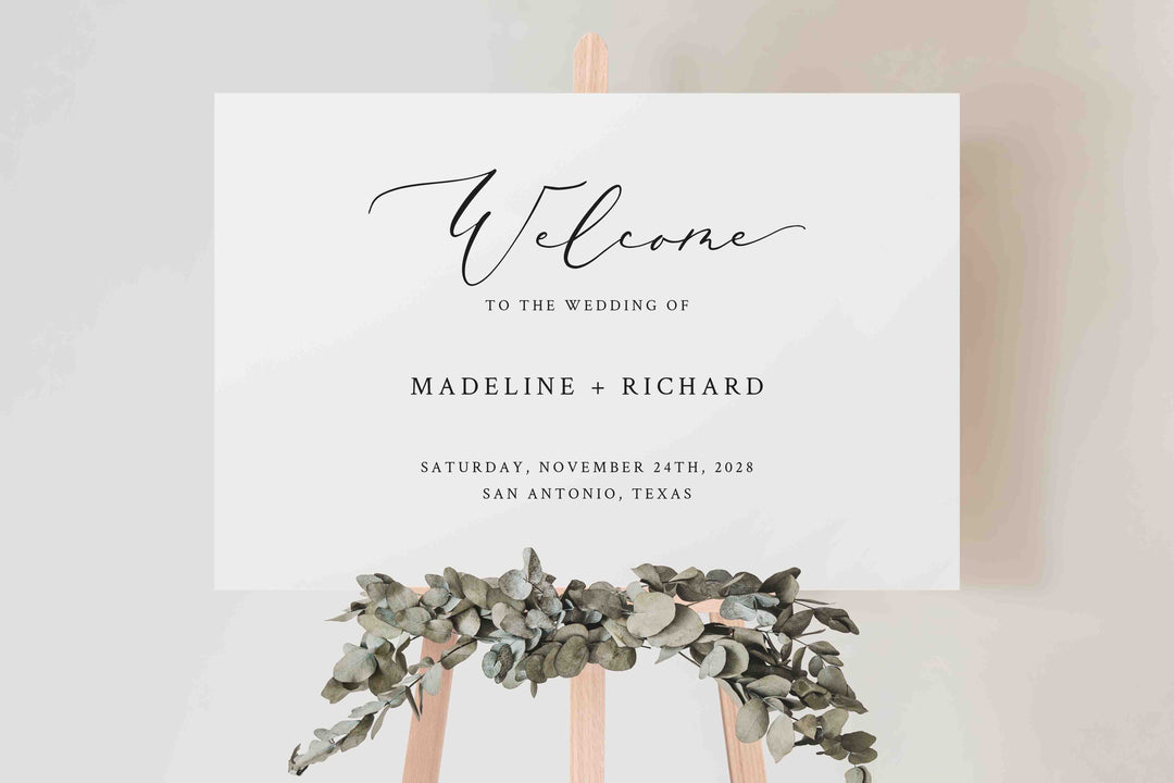 Modern Romantic Wedding Welcome Sign Printable