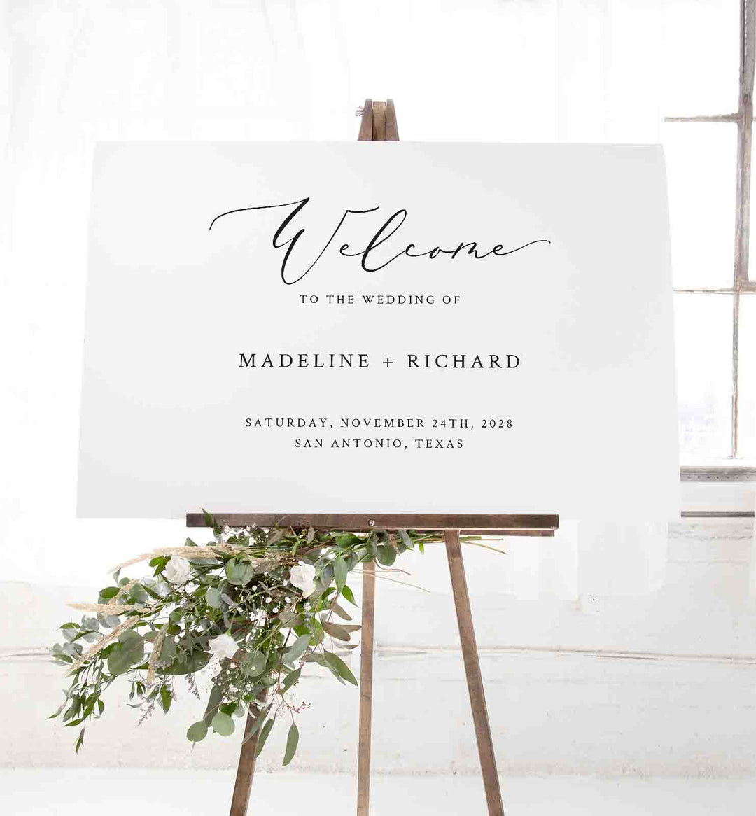 Modern Romantic Wedding Welcome Sign Printable