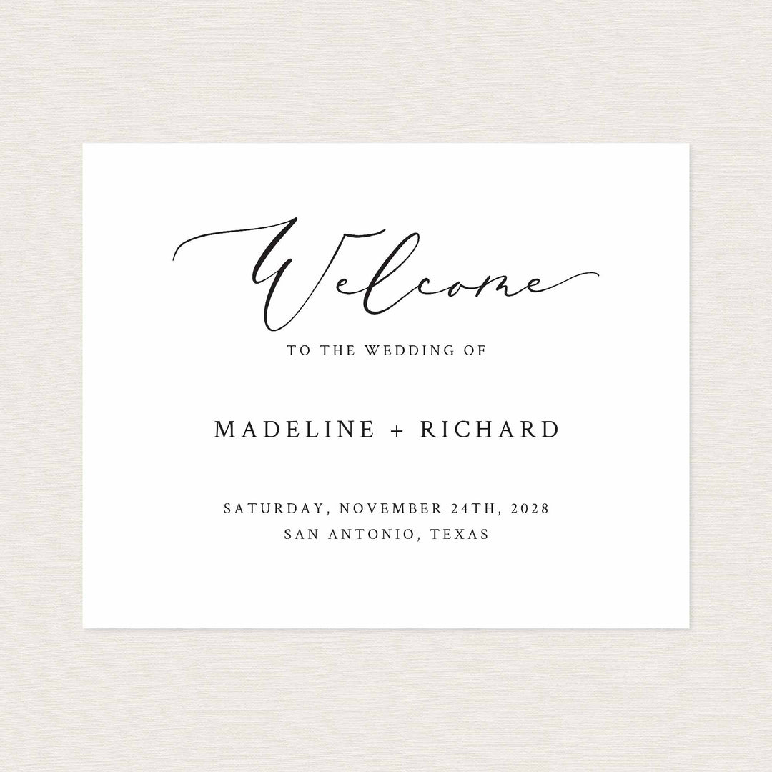 Modern Romantic Wedding Welcome Sign Printable