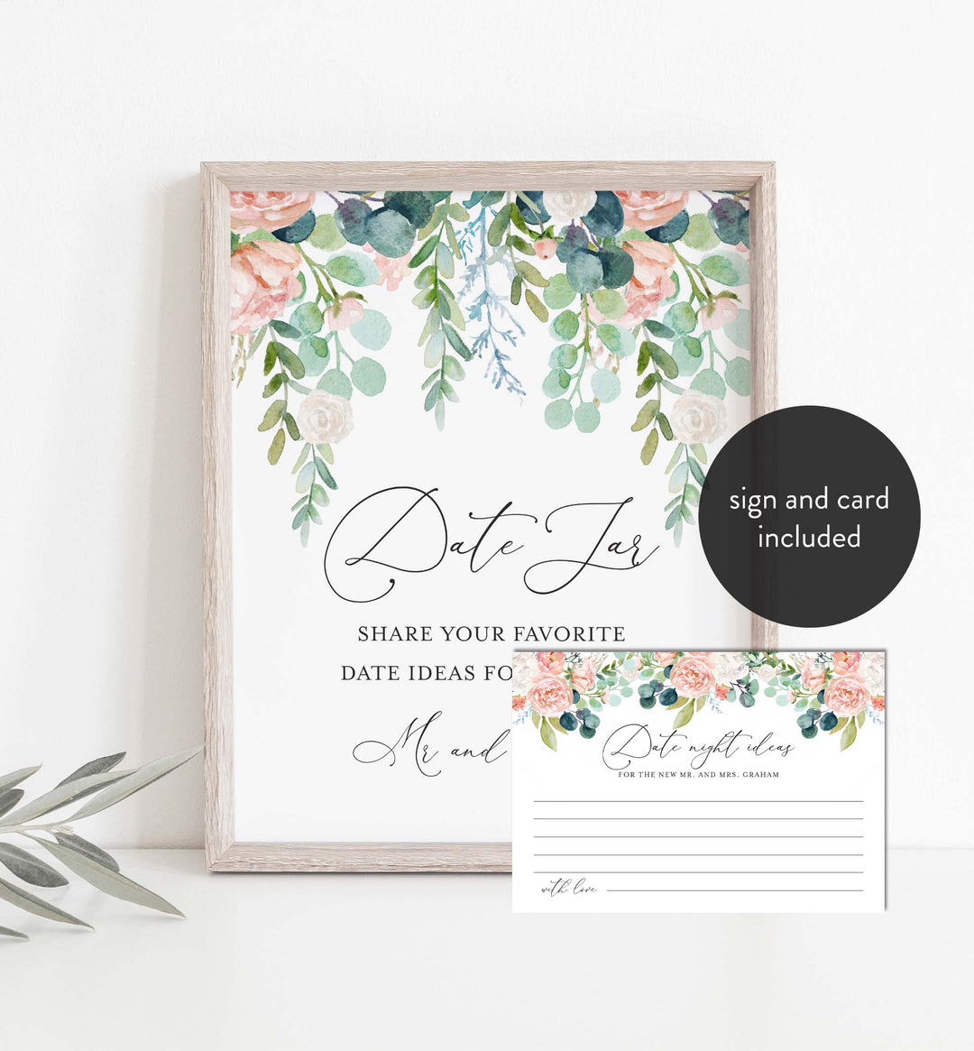 Blush Garden Wedding Date Night Ideas Printable