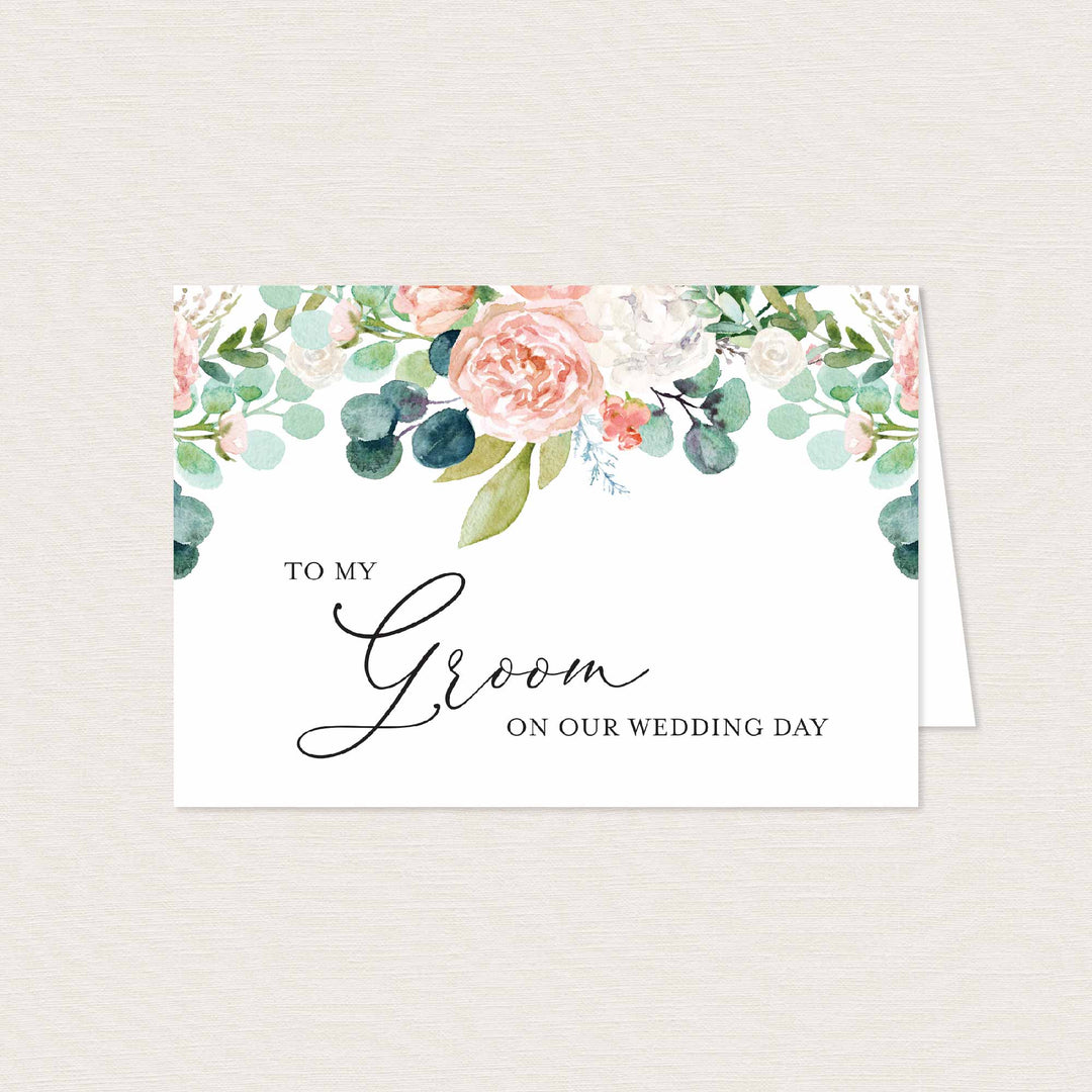 Blush Garden Wedding Day Card Printable