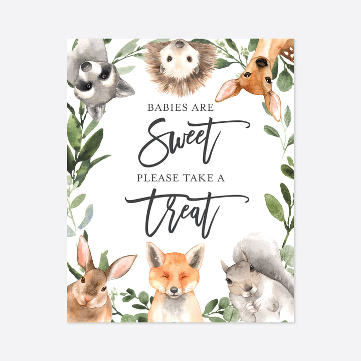 Forest Animals Baby Shower Babies Are Sweet Sign Printable