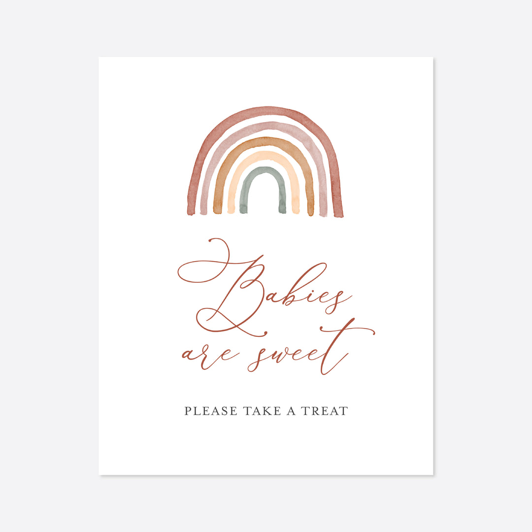 Rainbow Baby Shower Babies Are Sweet Sign Printable