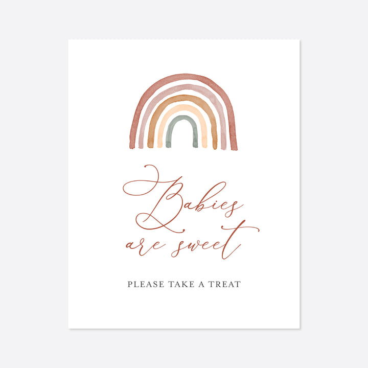 Rainbow Baby Shower Babies Are Sweet Sign Printable