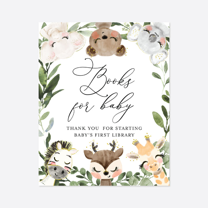 Baby Safari Baby Shower Books For Baby Printable