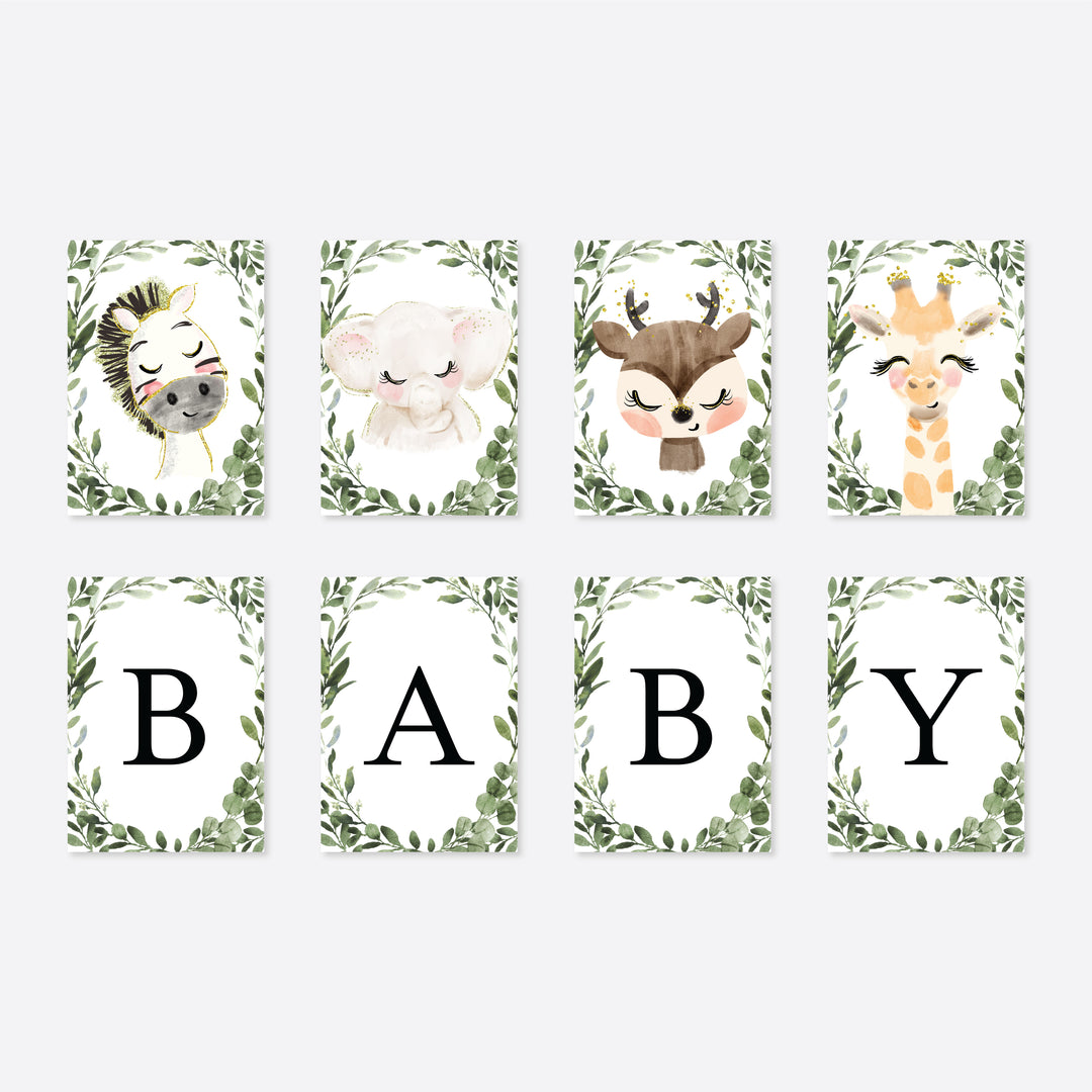 Baby Safari Baby Shower Party Banner Printable