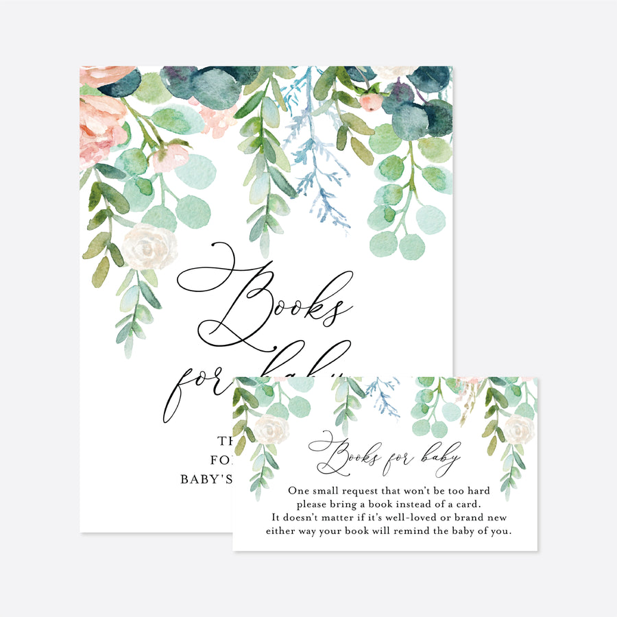 Blush Garden Baby Shower Books For Baby Printable